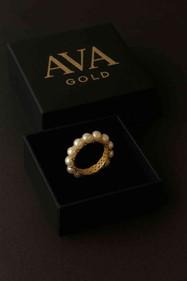 gold ring macro black